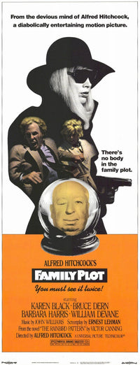 Family Plot Movie Poster Print showcasing suspenseful cinematic themes.