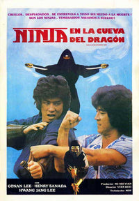 Ninja in the Dragon's Den Movie Poster Print showcasing martial arts action.