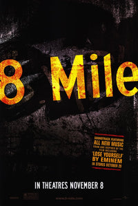 8 Mile Movie Poster Print showcasing Eminem and cinematic themes.