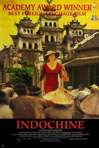 Indochine Movie Poster Print featuring vibrant colors and classic imagery.