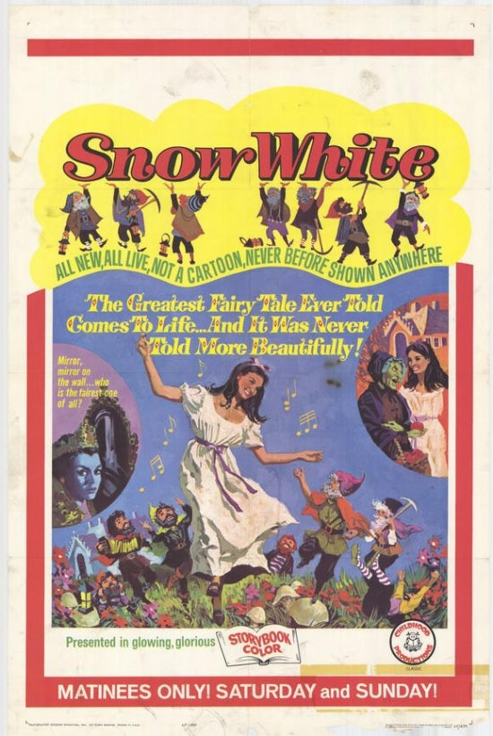 Snow White Movie Poster featuring the classic Disney character.