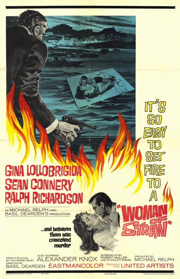 Woman of Straw Movie Poster Print featuring vibrant colors and cinematic design.