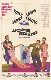 Boeing Boeing Movie Poster Print featuring classic comedy artwork.