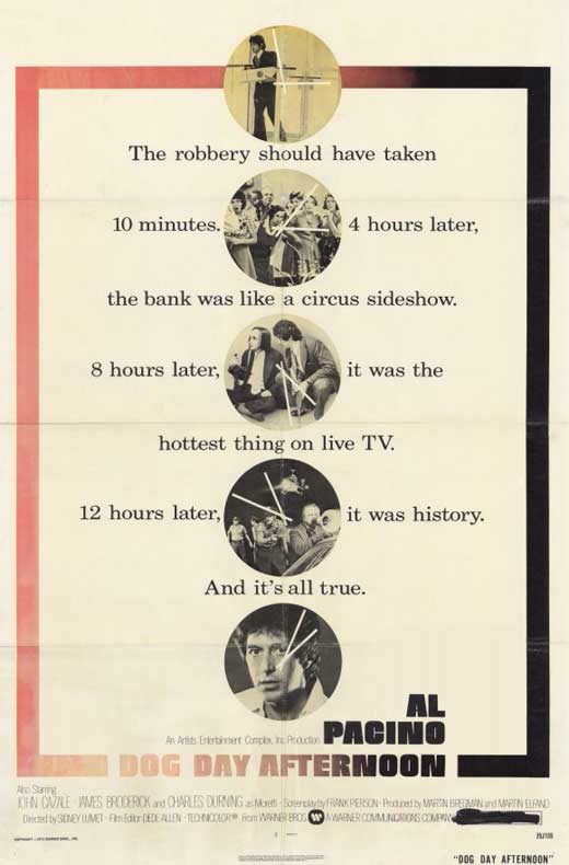 Dog Day Afternoon Movie Poster Print showcasing iconic film imagery.