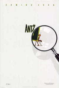 Antz Movie Poster Print featuring colorful characters and whimsical design.