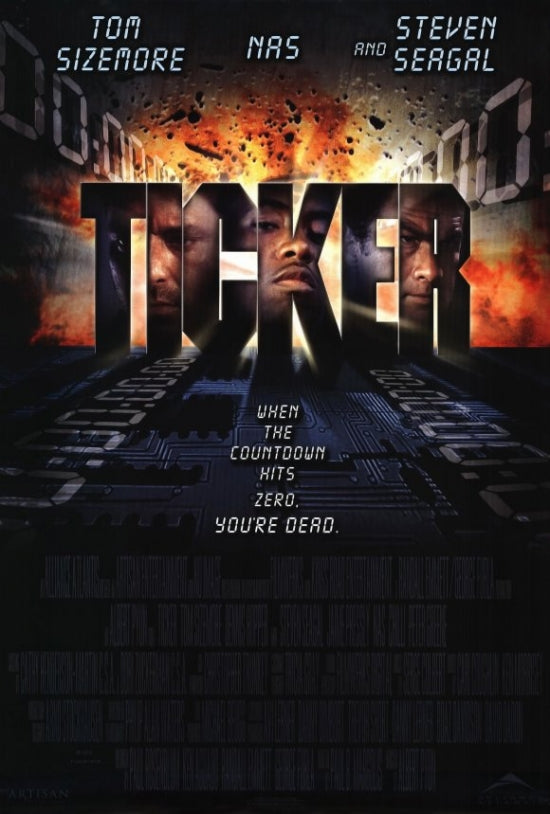 Ticker Movie Poster Print showcasing vibrant colors and dynamic design.