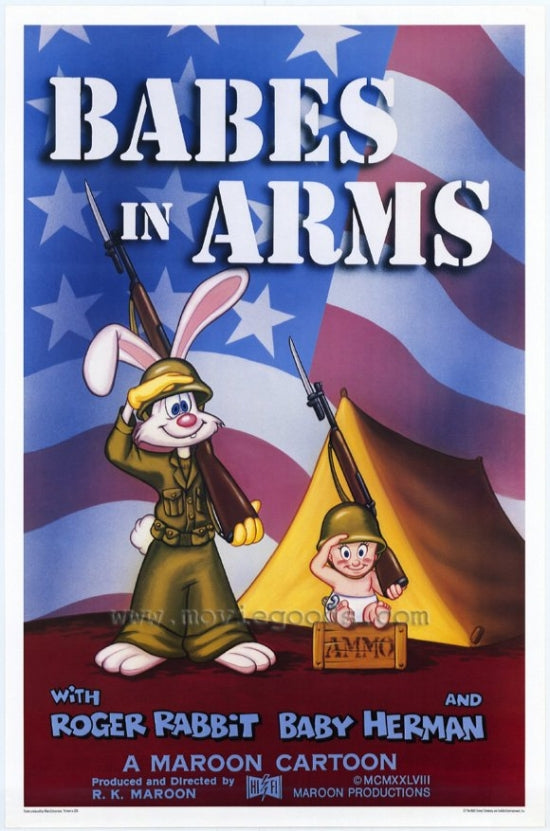 Roger Rabbit: Babes in Arms Movie Poster Print showcasing animated character.