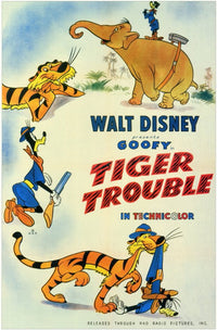 Tiger Trouble Movie Poster Print featuring vibrant artwork.