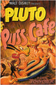 Puss Cafe Movie Poster Print featuring whimsical cat art.