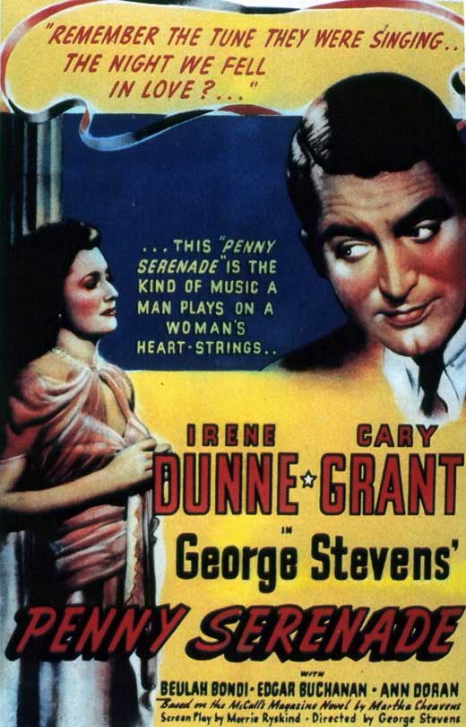 Penny Serenade Movie Poster Print showcasing classic cinema art