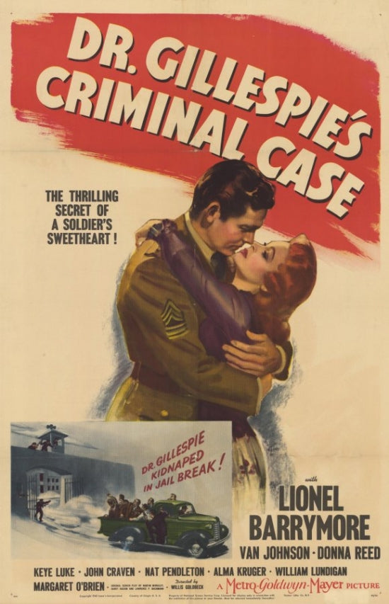 Dr. Gillespie's Criminal Case Movie Poster showcasing classic film art.