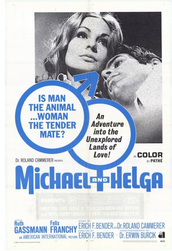 Michael and Helga Movie Poster Print showcasing cinematic design.