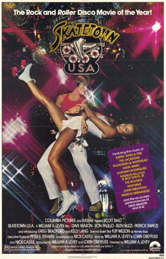 Skatetown, U.S.A. Movie Poster Print showcasing vibrant roller disco culture.