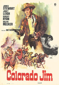 The Naked Spur movie poster print featuring iconic film imagery.
