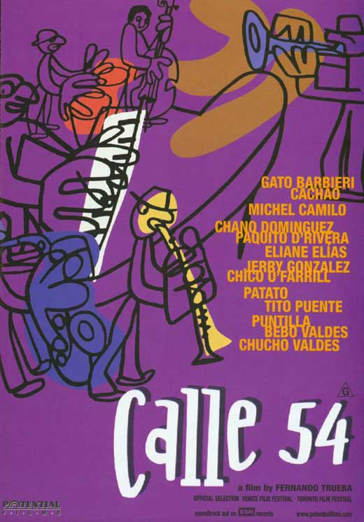 Calle 54 Movie Poster Print showcasing vibrant Latin jazz culture.