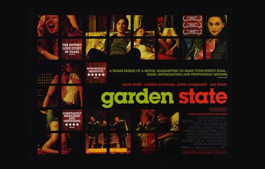 Garden State Movie Poster Print showcasing vibrant colors and unique design.
