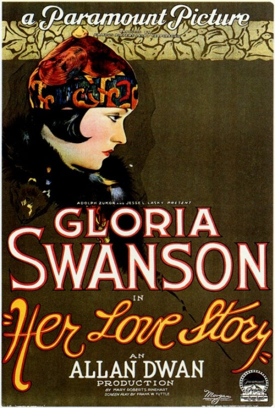 Her Love Story Movie Poster Print featuring romantic imagery.