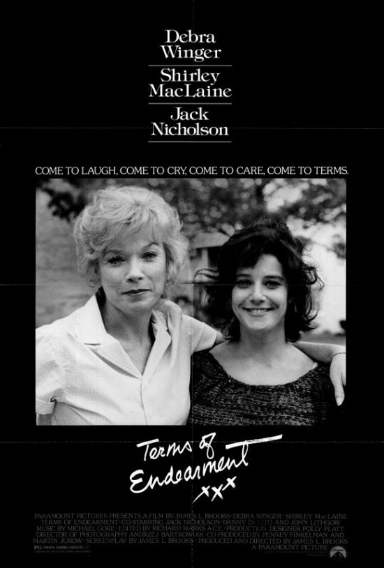 Terms of Endearment Movie Poster Print showcasing iconic film art.