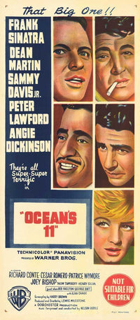 Ocean's 11 Movie Poster Print featuring heist film characters.