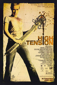 High Tension Movie Poster Print showcasing thrilling visuals.