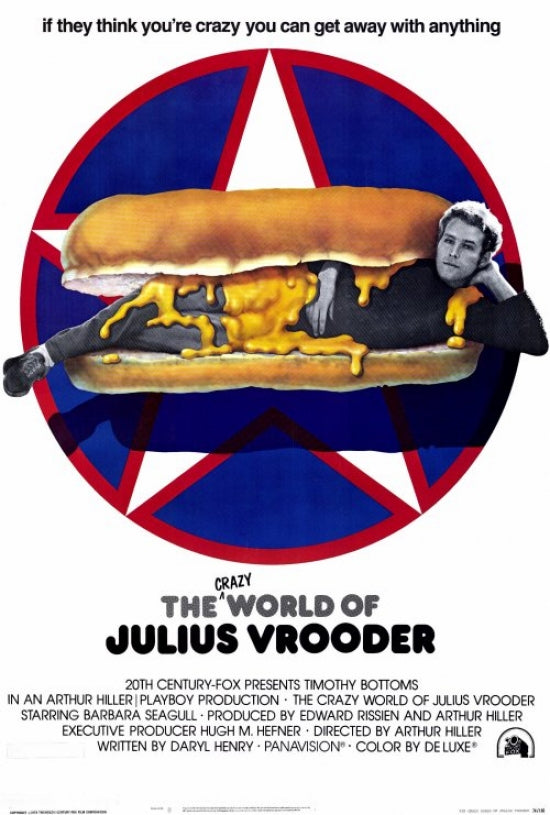 The Crazy World of Julius Vrooder Movie Poster Print showcasing vibrant colors and quirky design.