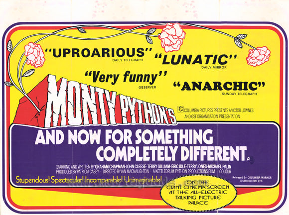 And Now for Something Completely Different Movie Poster Print featuring iconic imagery.