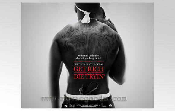 Get Rich or Die Tryin' Movie Poster Print - iconic film art