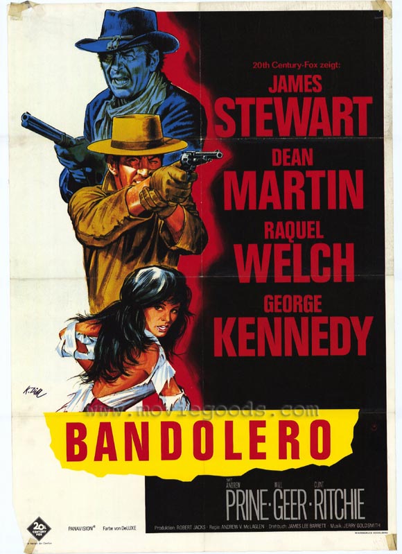 Bandolero! Movie Poster Print featuring vibrant cinema artwork.