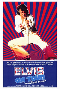 Elvis On Tour Movie Poster Print showcasing Elvis Presley in concert