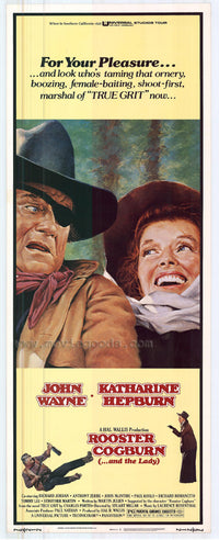 Rooster Cogburn Movie Poster Print featuring classic western themes.
