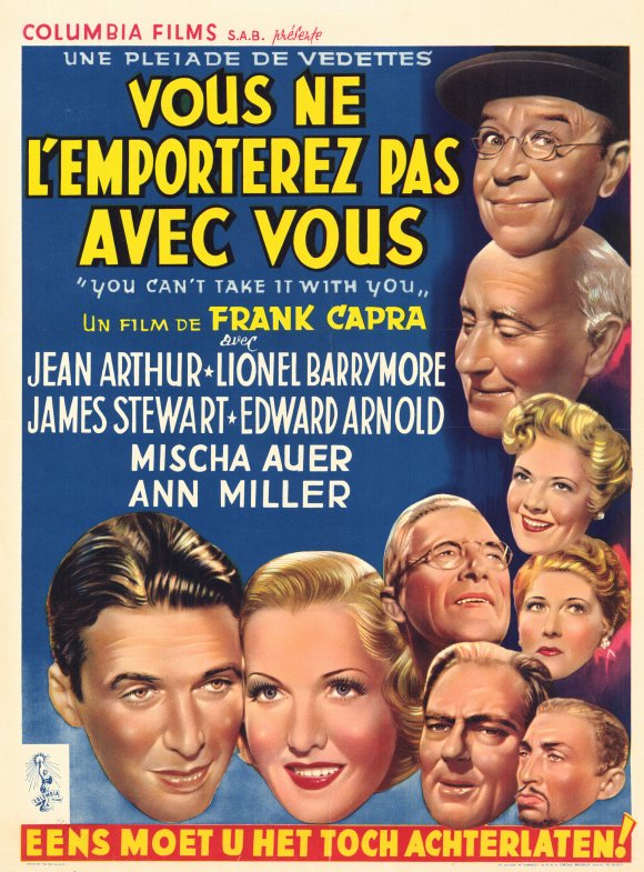 You Can't Take It with You Movie Poster Print showcasing classic film art.