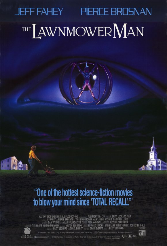 The Lawnmower Man Movie Poster Print featuring vibrant imagery.