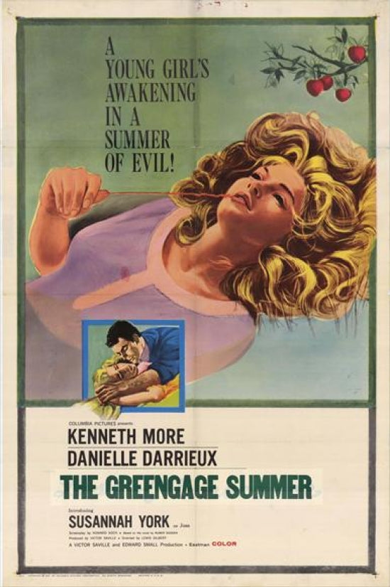Greengage Summer Movie Poster showcasing vibrant colors and cinematic theme.