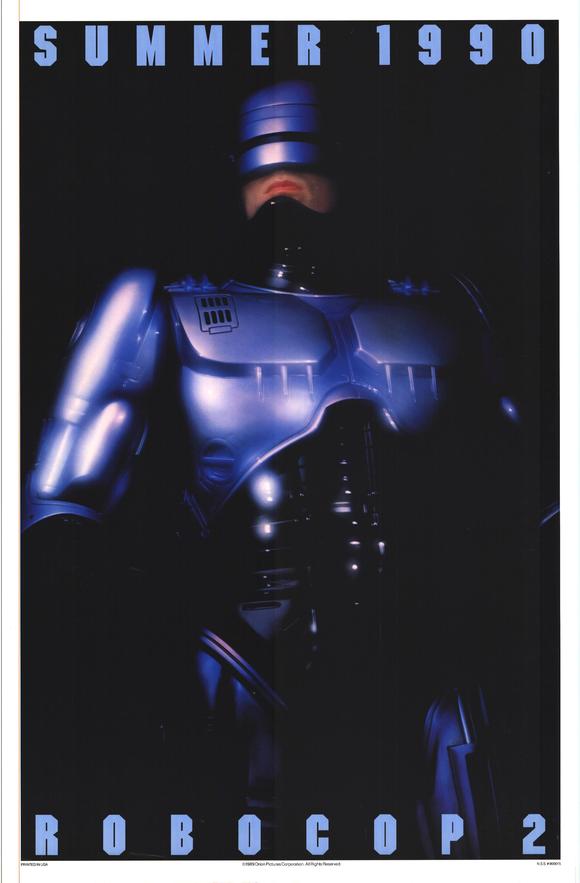 RoboCop 2 Movie Poster Print featuring iconic cyborg hero.
