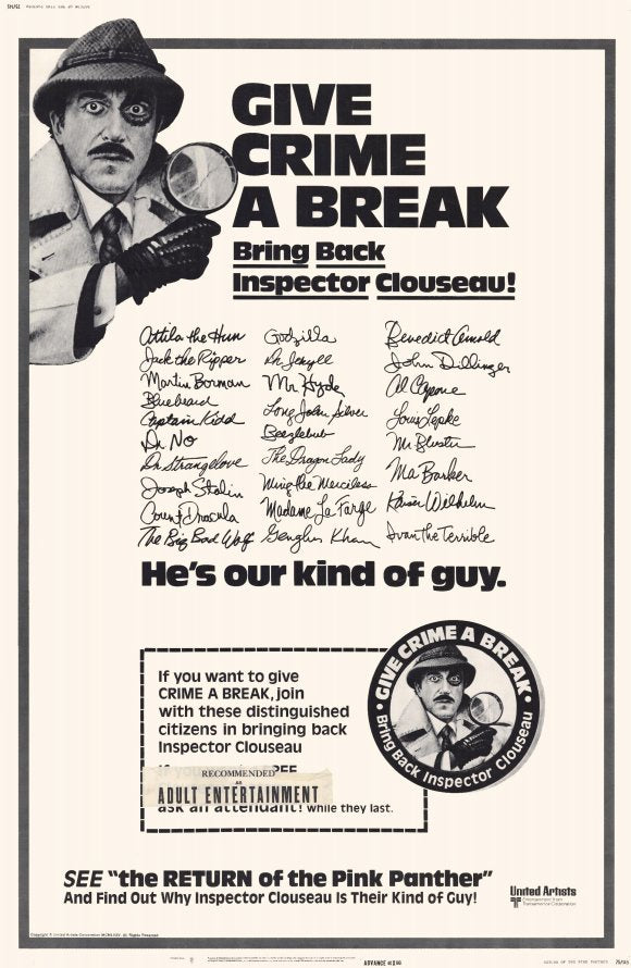 The Return of the Pink Panther Movie Poster Print 27 x 40