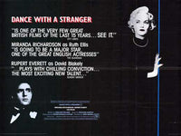 Dance with a Stranger Movie Poster Print featuring vibrant colors and dramatic imagery.