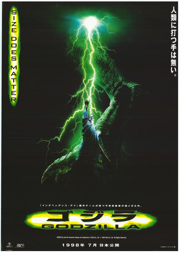 Godzilla Movie Poster Print featuring the iconic monster.