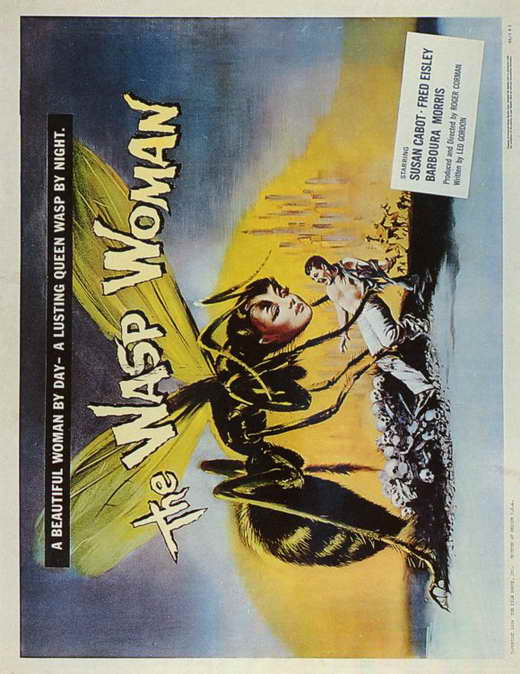 The Wasp Woman Movie Poster Print featuring classic horror film artwork.