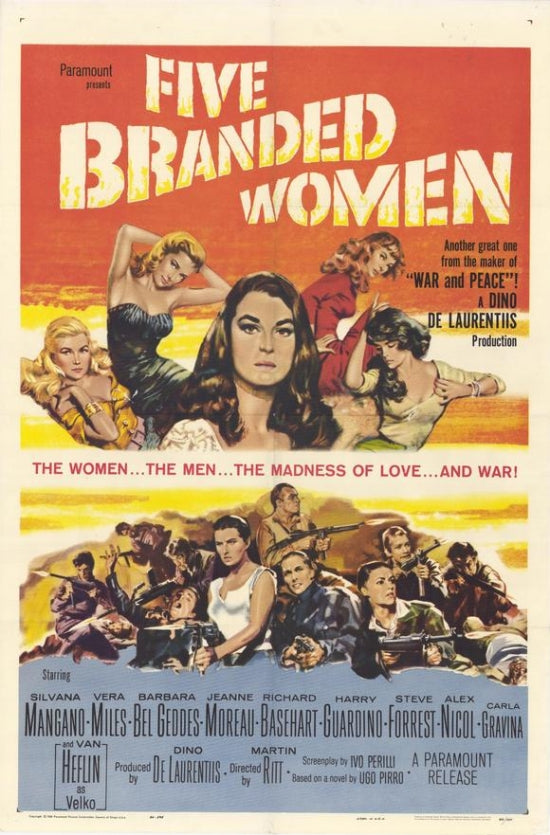 Five Branded Women Movie Poster Print showcasing female strength in film.