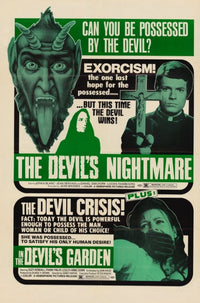 The Devil's Nightmare Movie Poster Print featuring horror imagery.