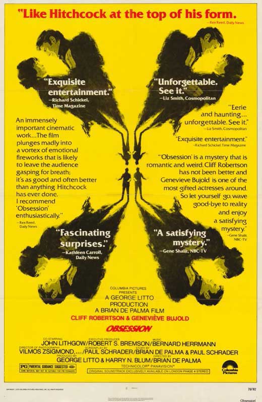 Obsession Movie Poster Print showcasing captivating cinematic art.