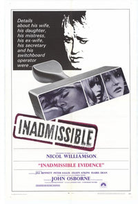Inadmissible Evidence Movie Poster Print featuring powerful visuals.