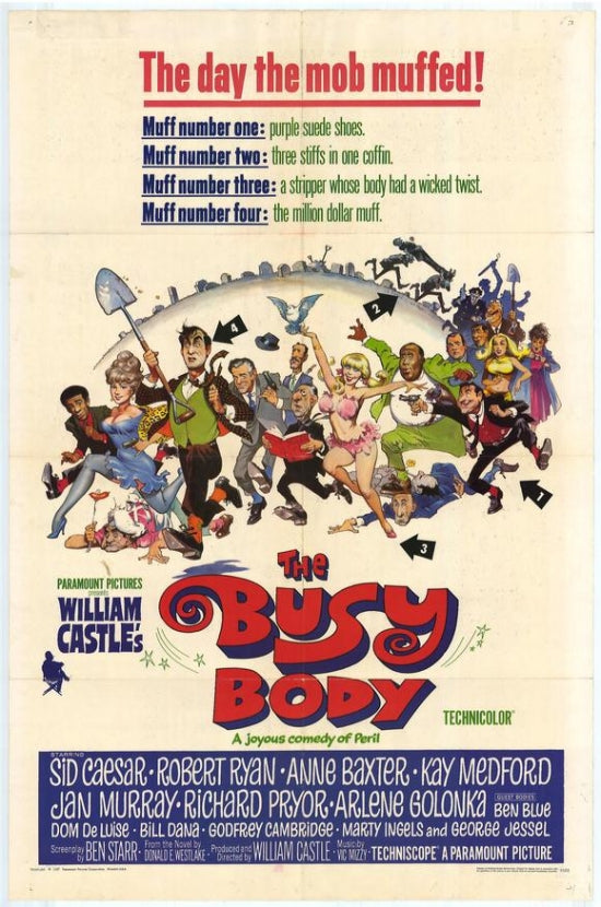 Busy Body Movie Poster showcasing vibrant colors and classic design.