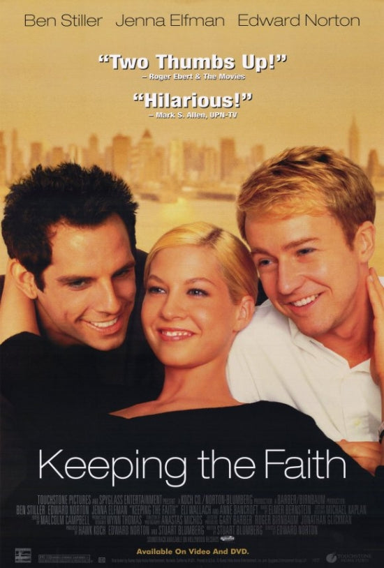 Keeping the Faith Movie Poster Print featuring vibrant artwork.