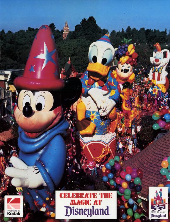 Disneyland Movie Poster Print showcasing iconic theme park imagery.