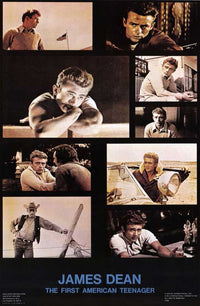 James Dean Movie Poster Print showcasing iconic Hollywood style.