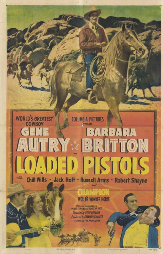 Loaded Pistols Movie Poster Print showcasing cinematic action.