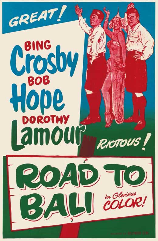 Road to Bali Movie Poster Print featuring Bing Crosby and Bob Hope