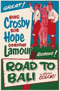 Road to Bali Movie Poster Print featuring Bing Crosby and Bob Hope