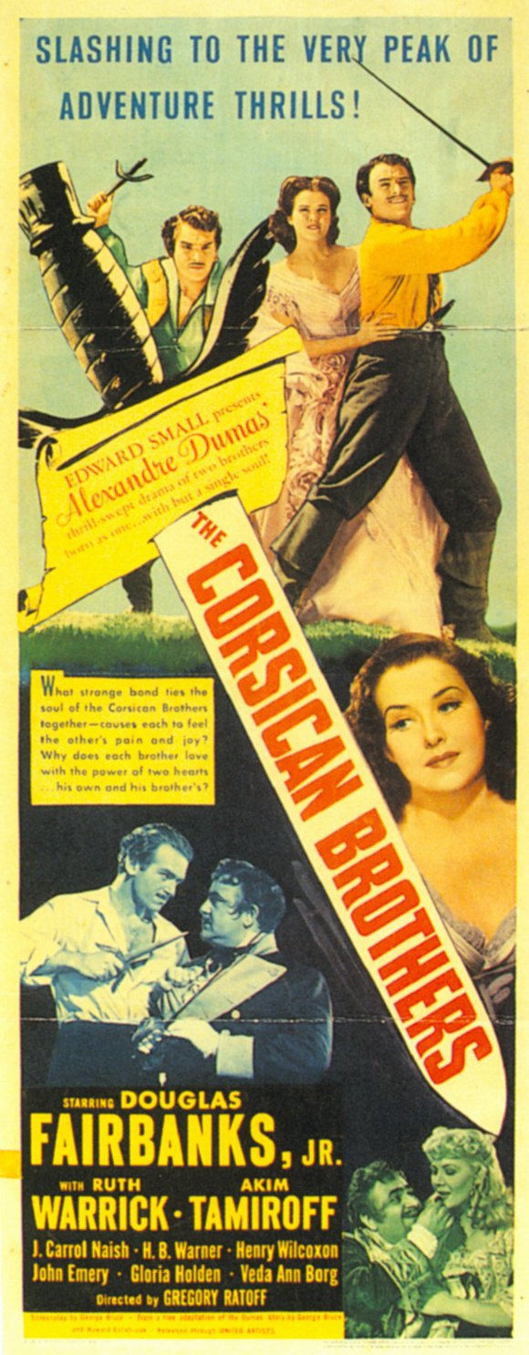 The Corsican Brothers Movie Poster Print showcasing cinematic art.